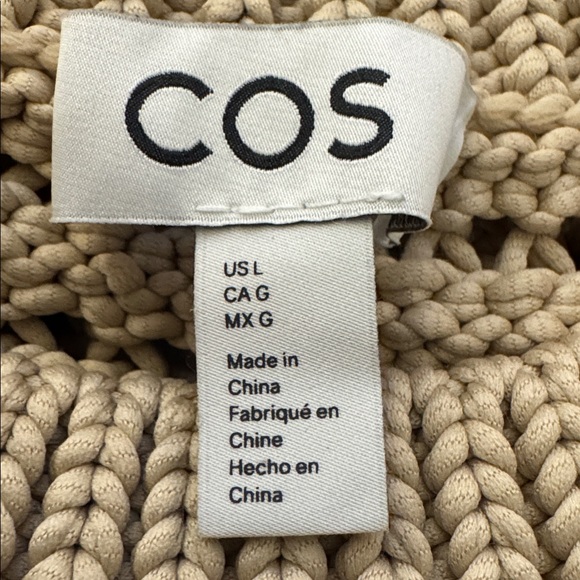 COS Beige Minimalist Knit Women’s Sweater Vest size Large - Picture 4 of 6